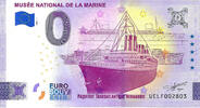 0 Euro biljet Frankrijk 2024 - Musée National de la Marine Paquebot Normandie -