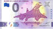 0 Euro biljet Frankrijk 2024 - Musée de l'Air et de l'Espace - Concorde -