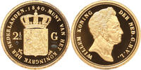 2 1/2 Gulden Replica in Verguld Zilver -