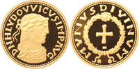 Solidus Replica van de Gouden 861 Keizer Lodewijk de Vrome in Goud -