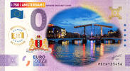 0 Euro biljet Nederland 2025 - Amsterdam VII Magere Brug met Carré ANNIVERSARY KLEUR -