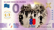 0 Euro biljet Nederland 2025 - 80 Jaar Vrede en Vrijheid ANNIVERSARY KLEUR -
