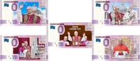 0 Euro   biljetten Papa Leone XIV kleur complete set 