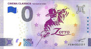 0 Euro biljet Malta 2025 - Cinema Classics The Mark of Zorro -