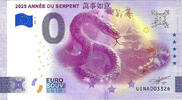0 Euro biljet Frankrijk 2025 - Année du Serpent -