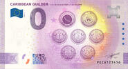 0 Euro biljet Nederland 2025 - Caribbean Guilder 1, 5, 10,25 & 50 Cent + 1 & 5 Gulden -