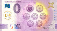 0 Euro biljet Nederland 2025 - Caribbean Guilder 1, 5, 10,25 & 50 Cent + 1 & 5 Gulden ANNIVERSARY -