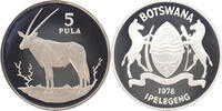  Botswana   Gemsbok silver 5 Pula 1978 PP