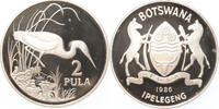 2 Pula Botswana Wildlife Series Slaty Egret silver -