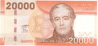 Chile 20000 Pesos 2011 bfr 50,00 EUR  zzgl. 15,00 EUR Versand