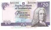 Scotland £20 2000 bfr 70,00 EUR  zzgl. 15,00 EUR Versand