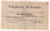 Denmark 10 kroner statsbevis 1914 P.16b vz