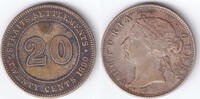 Straits Settlements 20 Cent 1890H vz 100,00 EUR  zzgl. 22,00 EUR Versand