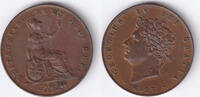 Great Britain 1/2 Penny 1827 KM.692 vz + 200,00 EUR  zzgl. 22,00 EUR Versand