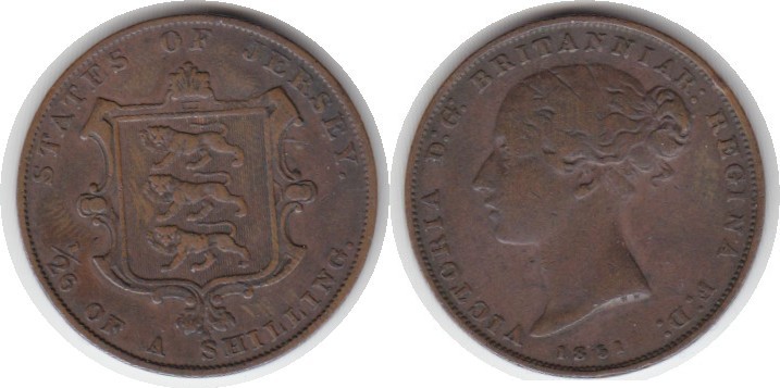 Grossbritannien 1/26 Shilling 1851 Jersey Victoria 1837 ...