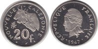 Französische Kolonien Probe 20 Francs Neukaledonien Probe 20 Francs 1967