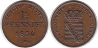 Altdeutschland 1 1/2 Pfennig Sachsen-Coburg-Gotha Ernst I. 1 1/2 Pfennig 1834