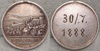 Baden-Durlach  Friedrich I. Silbermedaille 1888 Auf das alte Schloss / 30.7.1888.#24 winz. Henkelspur, sehr schön