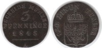 Altdeutschland 3 Pfennig Brandenburg-Preussen Friedrich Wilhelm IV. 3 Pfennig 1845 A