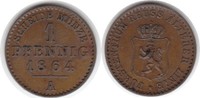 Altdeutschland Pfennig Reuss-ältere Linie zu Obergreiz Heinrich XXII. Pfennig 1864 A