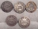 USA 10 Cents 1898, 1901, 1902, 1910, 1911D. -