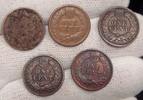 USA Cent 1859,1875,1881,1882,1894. -