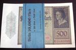 Deutsches Reich 500 Mark Ein original Bündel 20 Scheine. -