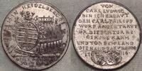 Pfalz-Kurlinie Versilberte Medaille 1716 Auf das Heidelberger Fass. Vorzüglich.