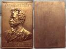 Musiker Einseitige Bronzeplakette Anton Bruckner. -