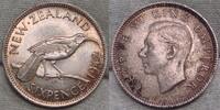 Neuseeland 6 Pence Schöne Patina. -