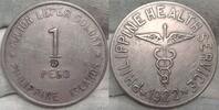 Philippinen Peso Culion Leper Colony. Mit Gegenstempel PHM. -