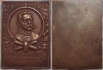 Kaiserreich Einseitige Bronzemedaille Paul von Hindenburg. -