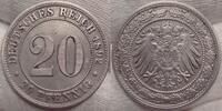 Kaiserreich 20 Pfennig Leicht berieben. -