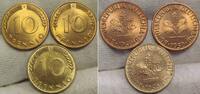 BRD 10 Pfennig 3 Stück. -