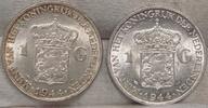 Niederlande- Königreich Gulden 2 Stück. -