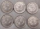 Deutschland 50 Pfennig 6 Stück. -