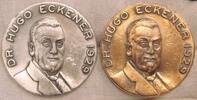 Luftfahrt Versilberte und Bronemedaille Winzige Kratzer. -