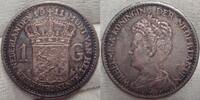 Niederlande- Königreich Gulden Schöne Patina. -
