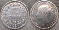 Großbritannien Sixpence Berieben. -