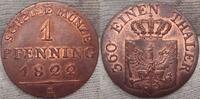 Pfennig 1822 A Brandenburg-Preußen  Fast Stempelglanz.