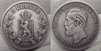Norwegen 2 Kronen 1885 Winziger Kratzer. Sehr sch&ouml;n. 1350,00 EUR kostenloser Versand