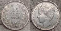 Niederlande- K&ouml;nigreich 25 Cents 1901 Leicht berieben. Vorz&uuml;glich. 395,00 EUR  zzgl. 5,00 EUR Versand