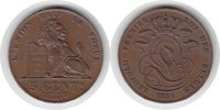 Belgien 5 Centimes Belgien, Königreich Leopold I. 1830-1865 5 Centimes 1856