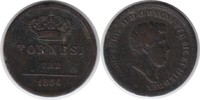 Italien 3 Tornesi Neapel und Sizilien Ferdinando II. 3 Tornesi 1854