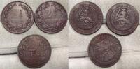 Niederlande - Königreich 2 1/2 Cents 3 Stück. -