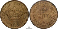 Greece, Crete COPPER-2-LEPTA 1900-A 5123-1 UNC-BN 45,00 EUR  zzgl. 22,00 EUR Versand
