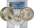 SERBIA 111224-7 SILVER-50-PARA 1915 NGC-MS65
