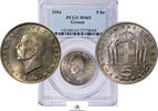 Greece 5-DRACHMAI 1954 21625-4 PCGS-MS65 85,00 EUR  zzgl. 22,00 EUR Versand