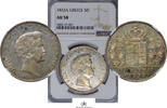 Greece SILVER-5-DRACHMAI 30825-6 -