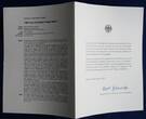 Bundesrepublik Deutschland 1974 100 Jahre Weltpostverein UPU in MINISTERKARTE englisch/deutsch gestempelt